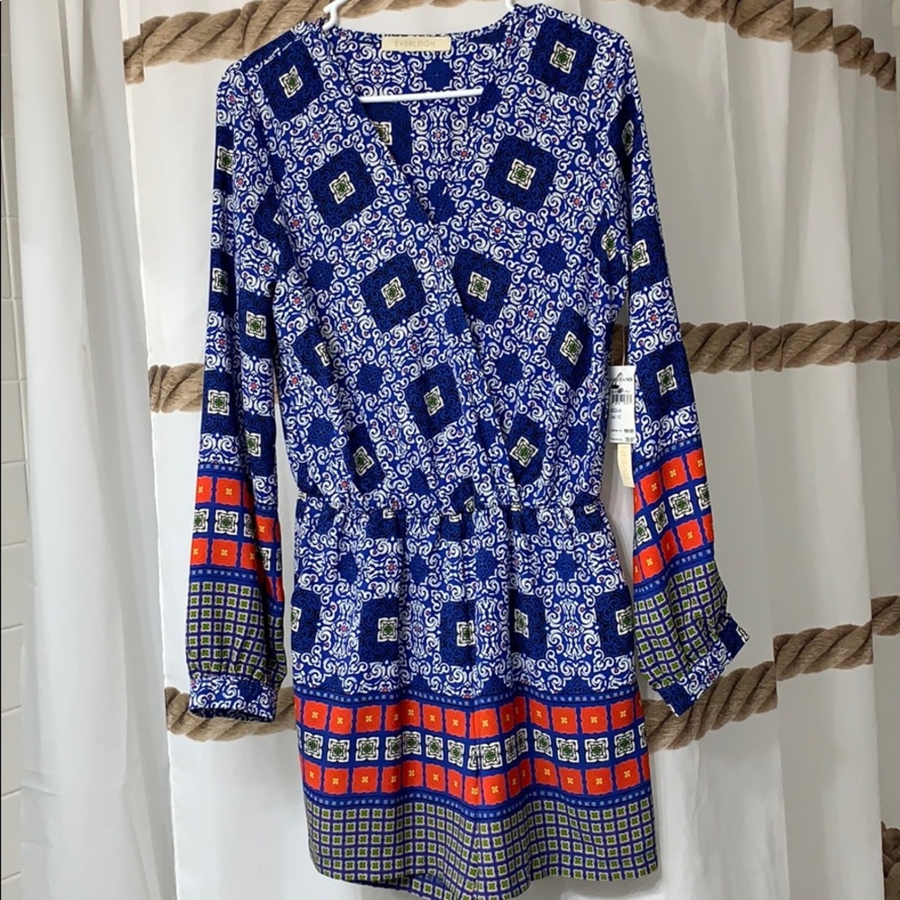 Everleigh long sleeve shorts romper